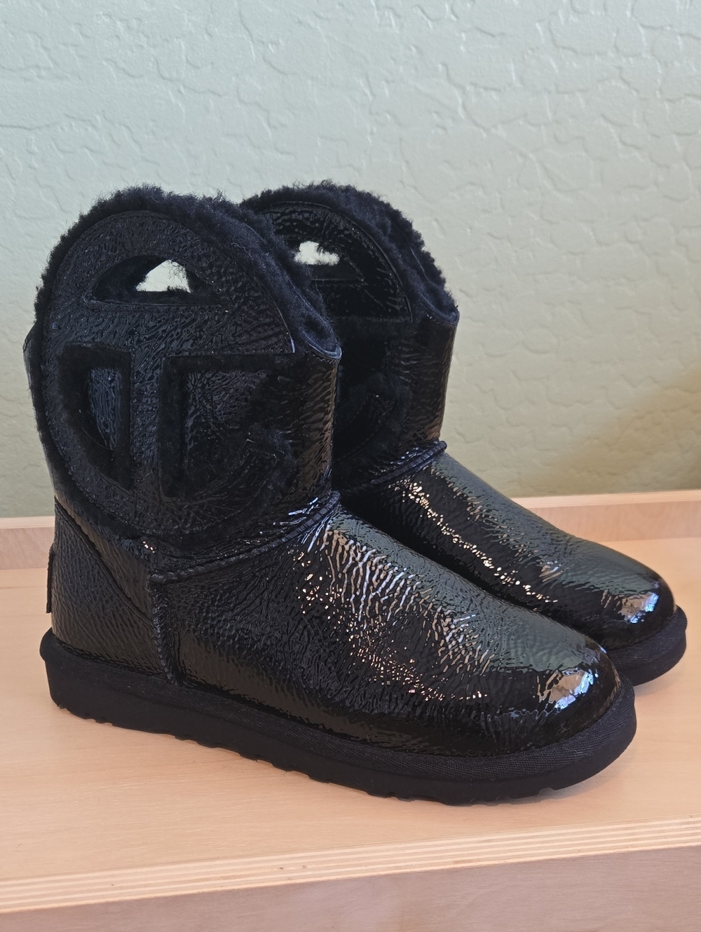 UGG X Telfar Logo Mini Crinkle Black Boot Ugg Telfar Boots Women 6
